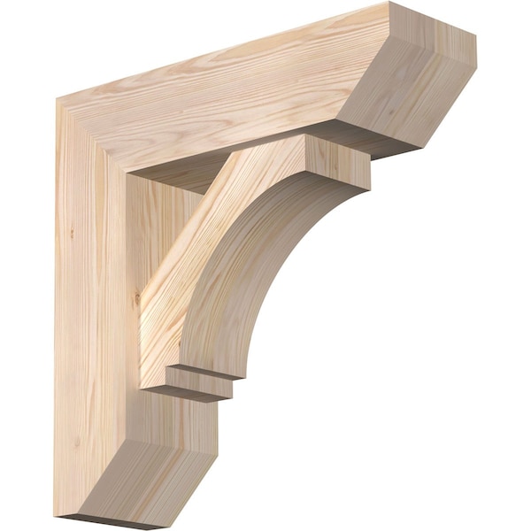 Ekena Millwork Imperial Slat Smooth Bracket w/ Offset Brace, Douglas Fir, 7 1/2"W x 24"D x 24"H BKT0806X24X24IMP06SDF - main